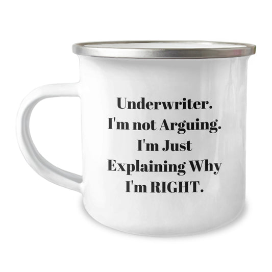 Funny Underwriter Gifts from Friends - Underwriter Camping Mug for Graduation Unique Gifts - Image 1