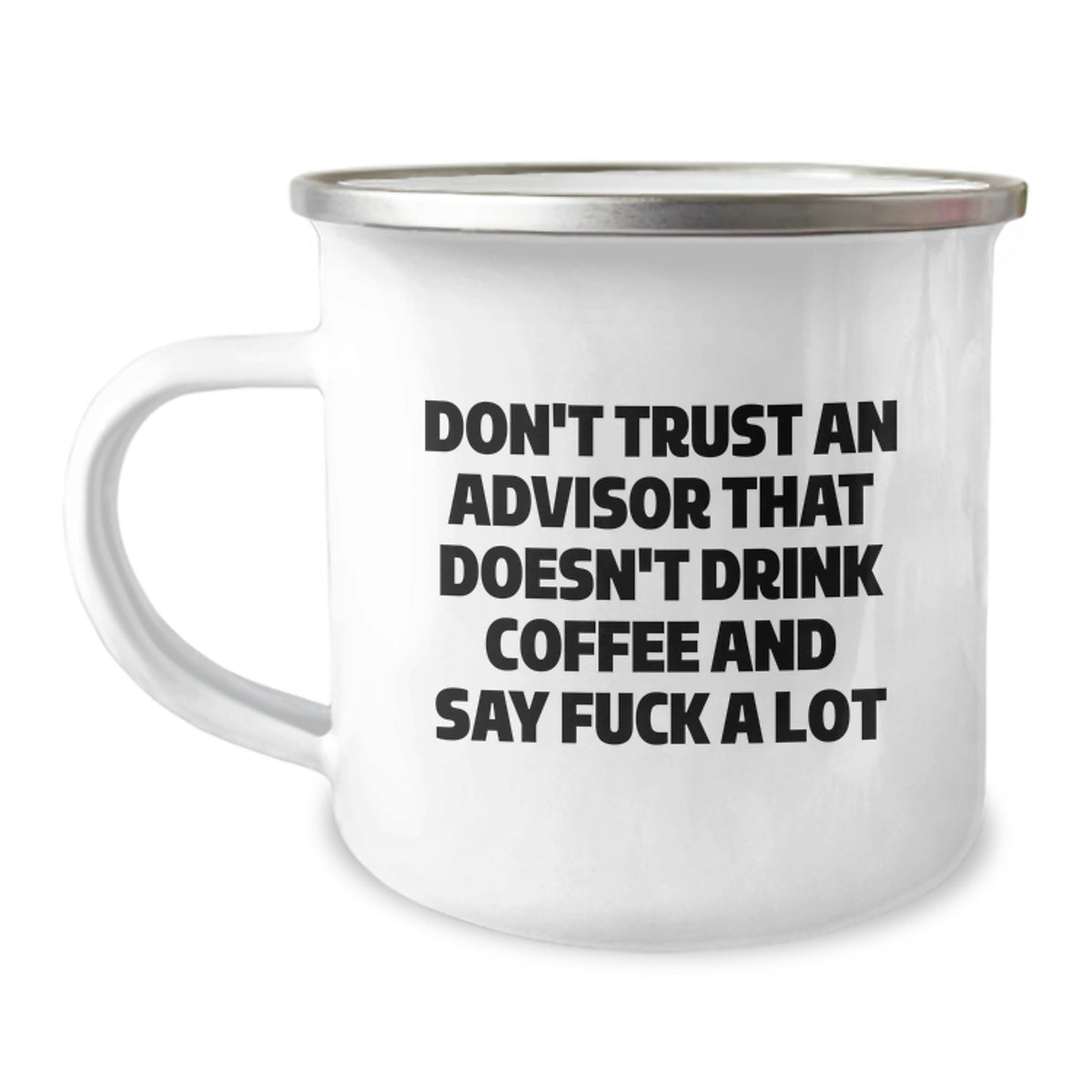 Christmas Gift for Her Advisor Camping Mug Present – Coffee & Cuss Quote - Image 1