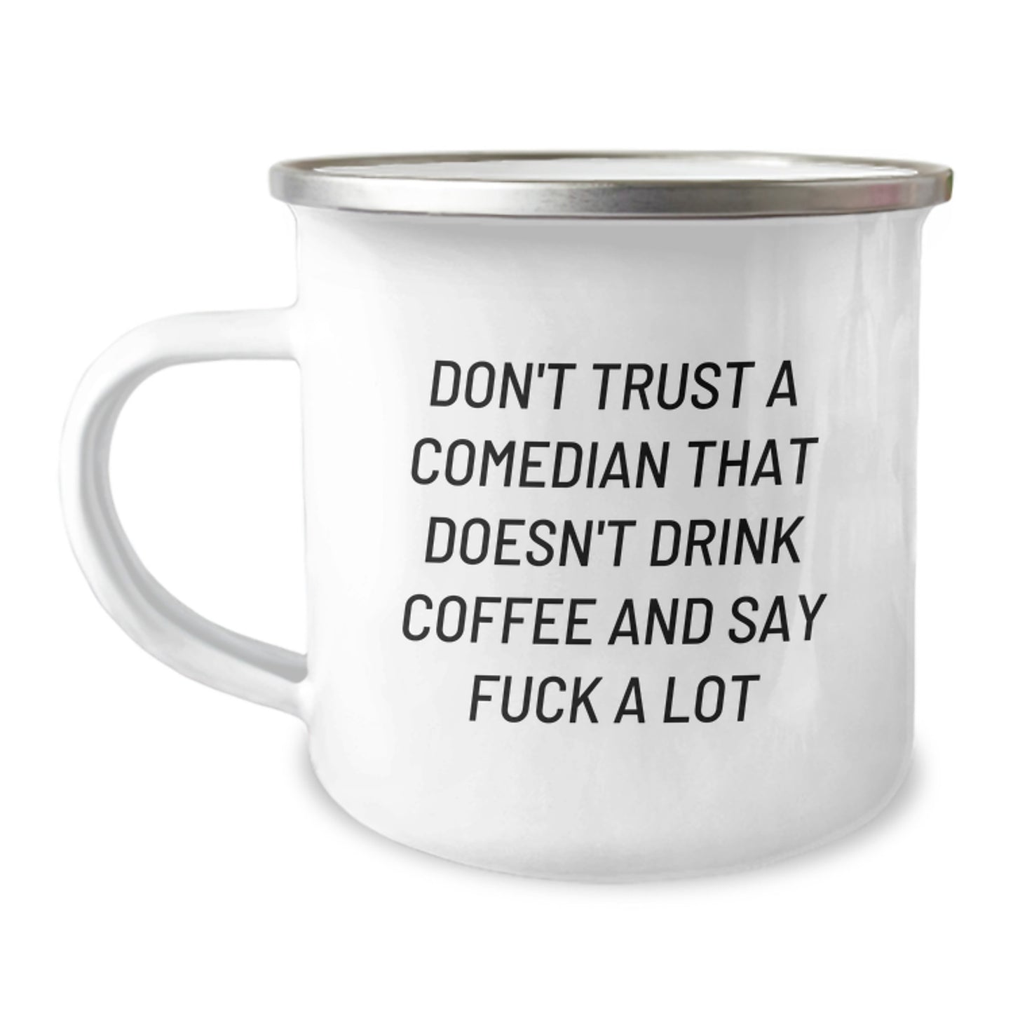 Comedian Gifts from Friends, Funny Comedian Mug for Comedian Men, Don't Trust a Comedian That Doesn't Drink Coffee and Say F--k a Lot Christmas Unique Gifts - Image 1