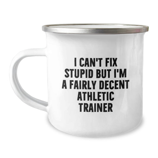 Funny Athletic Trainer Gifts for Men, Unique Graduation Gifts from Family, Friends, or Coworkers, Camping Mug with Humorous Quote - Image 1