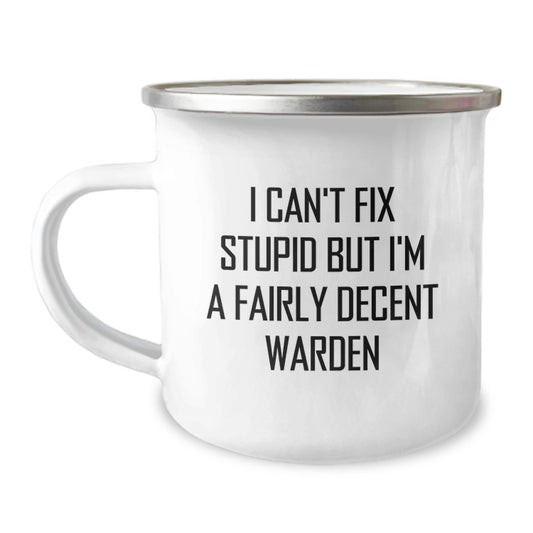 Warden Keepsake Camping Mug for Him Stainless Steel Christmas Gift - Image 1