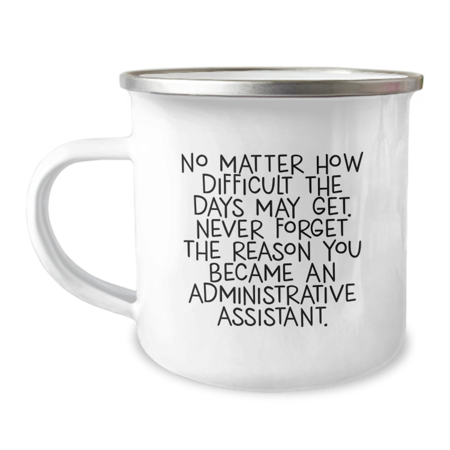 Inspirational Gifts for Administrative Assistant Men Camping Mug - Never Forget The Reason You Became An Administrative Assistant - Funny Christmas Unique Gifts from Friends Family for Men - Image 1