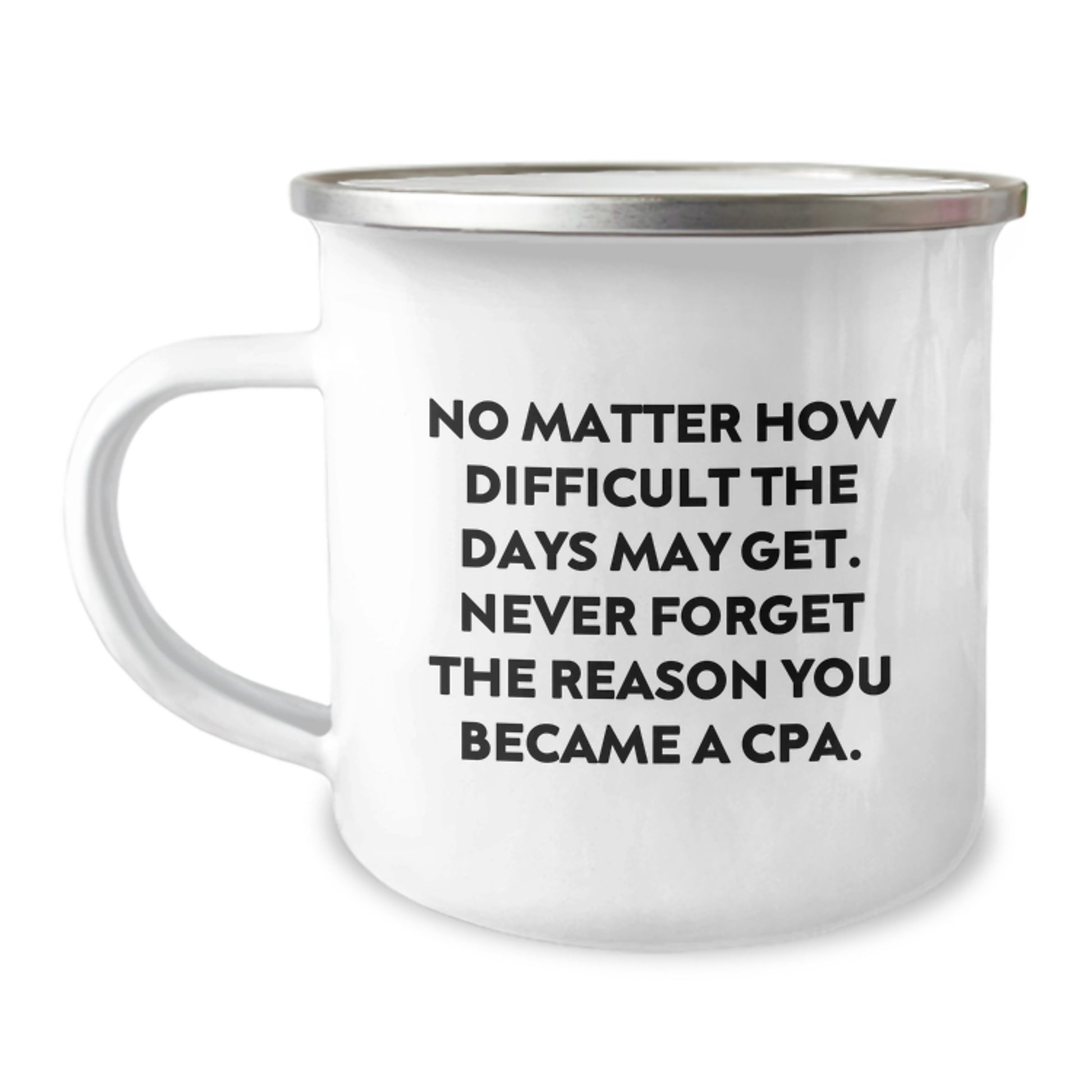 Funny CPA Gifts for Men, Unique Camping Mug with Inspiration Quote, Gifts from Friends for Graduation - Image 1