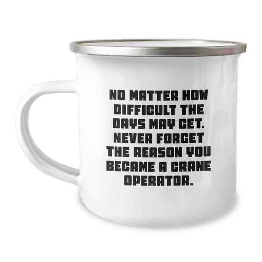 Funny Crane Operator Gifts from Friends for Men - Camping Mug for Graduation Unique - Image 1