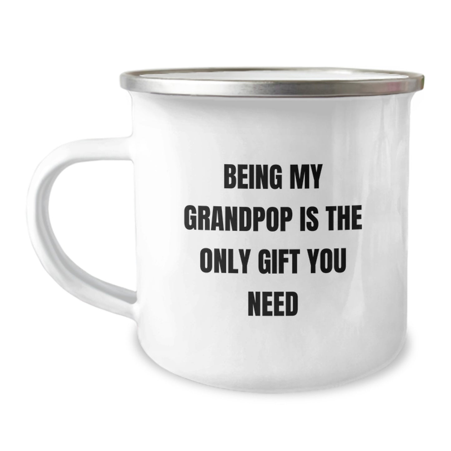 Funny Grandpop Gifts for Men from Family - Being My Grandpop Is The Only Gift You Need, Unique Camping Mug for Graduation, Funny Quote, 12 oz Stainless Steel - Image 1