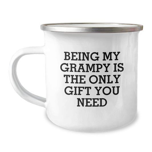 Funny Grampy Camping Mugs for Graduation Unique Gifts from Family to Grampy, Being My Grampy Is The Only Gift You Need - Image 1