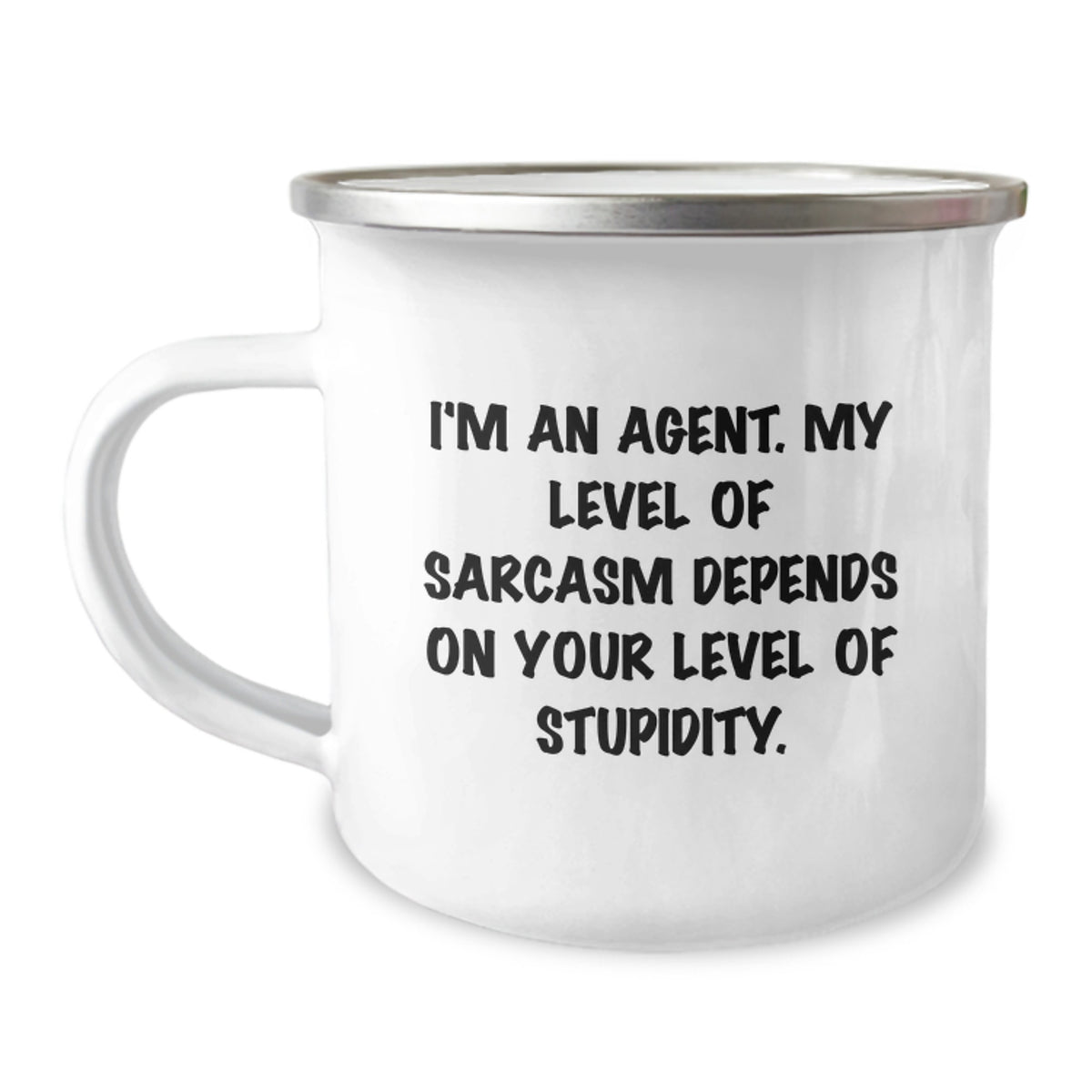 Agent Camping Mug Gift for Him - Sarcastic Quote Keepsake - Image 1