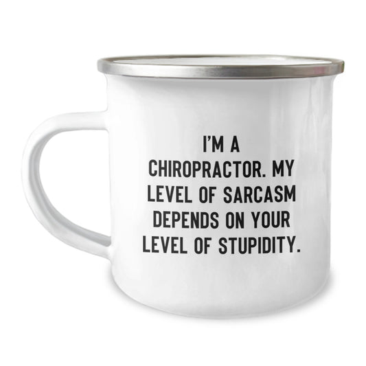 Funny Chiropractor Gifts for Graduation, Inspirational Camping Mug from a Sarcastic Doc, Perfect for Men Women Friends Family - Image 1