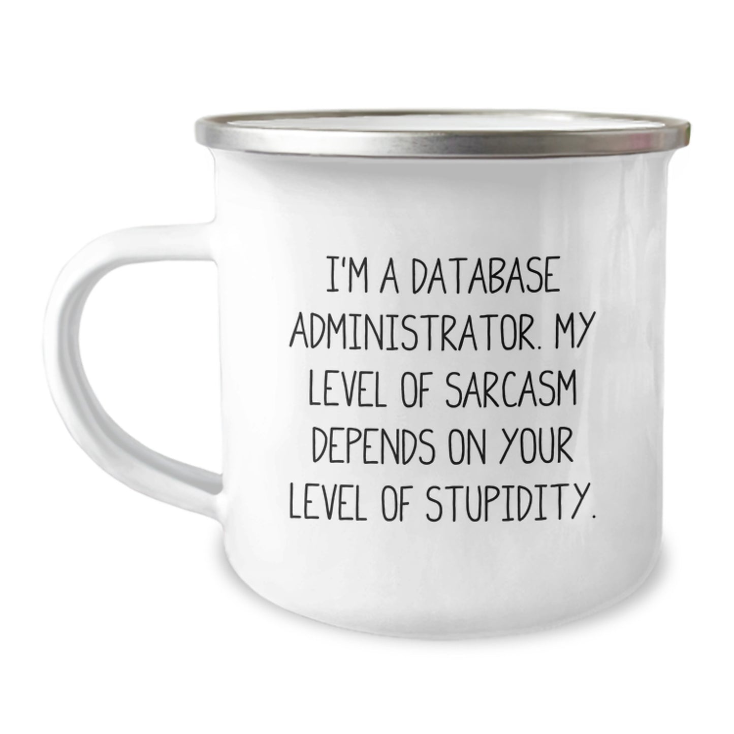 Funny Database Administrator Gifts, Sarcasm Mug for Graduation, 12 oz Stainless Steel Gifts from Friends for Coworkers, Gifts for Database Admins - Image 1