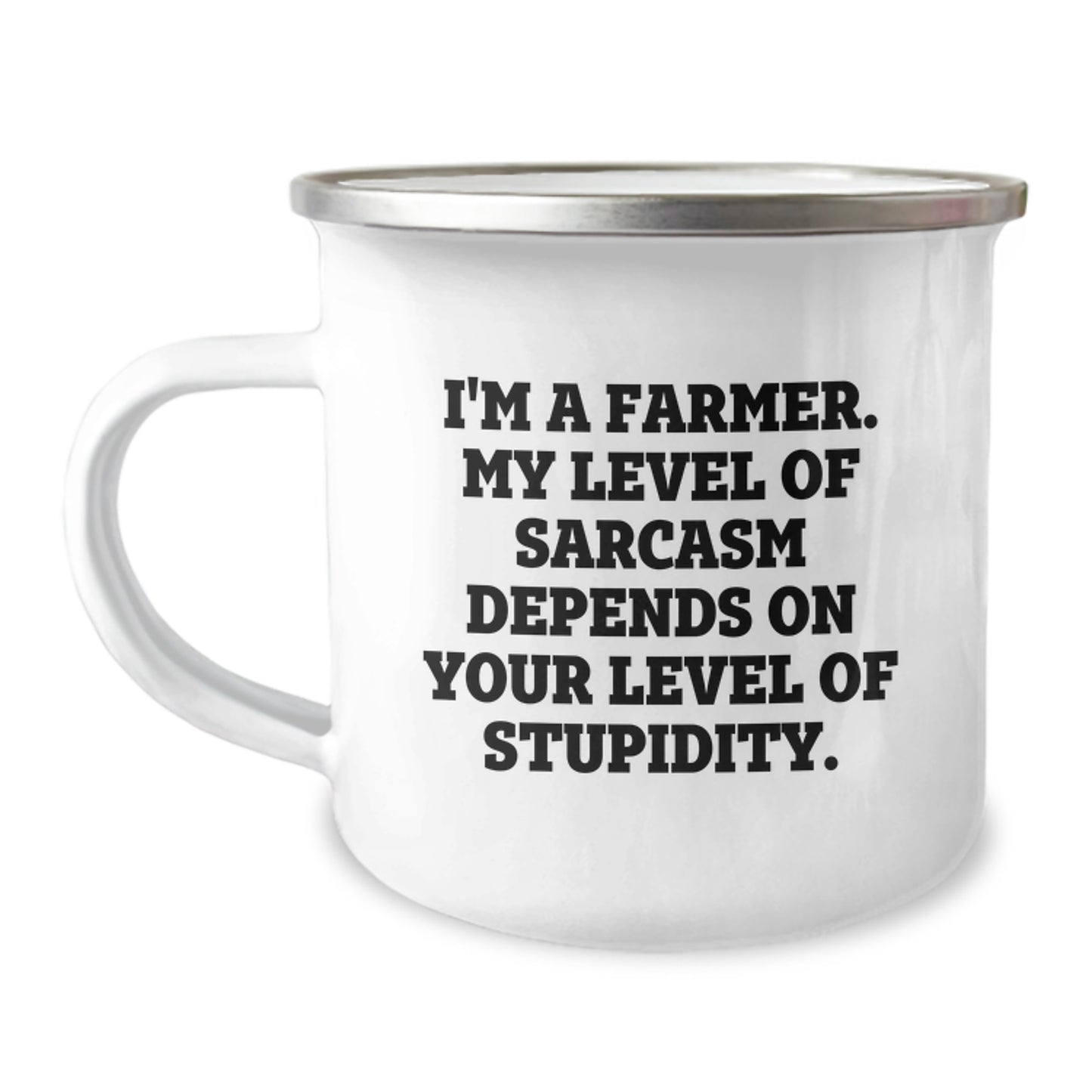 Funny Farmer Gifts from Friends for Graduation Unique Ideas Men Camping Mug with Sarcasm Quote - Image 1