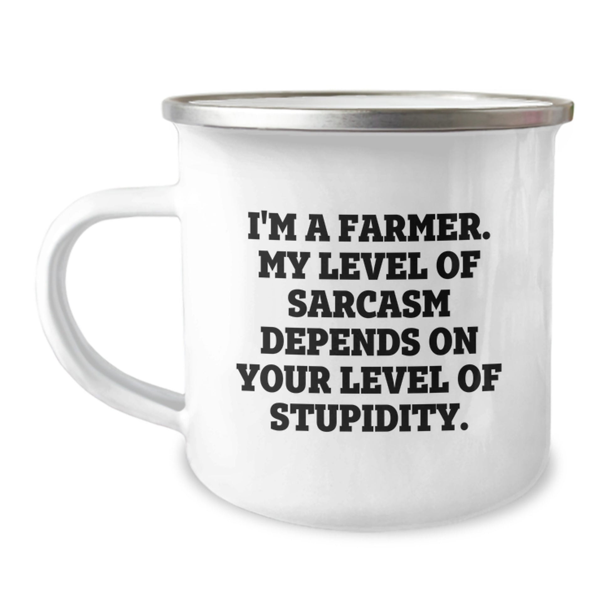 Funny Farmer Gifts from Friends for Graduation Unique Ideas Men Camping Mug with Sarcasm Quote - Image 1