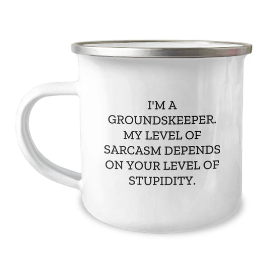 Funny groundskeeper Gifts from Friends, Men, Women, or Family for groundskeeper Graduation Unique Gifts Camping Mug - Image 1