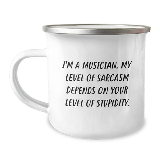 Funny Musician Gifts for Graduation - Camping Mug with Inspirational Quote - Gift from Friends for Musician - Unique Musician Presents - Image 1