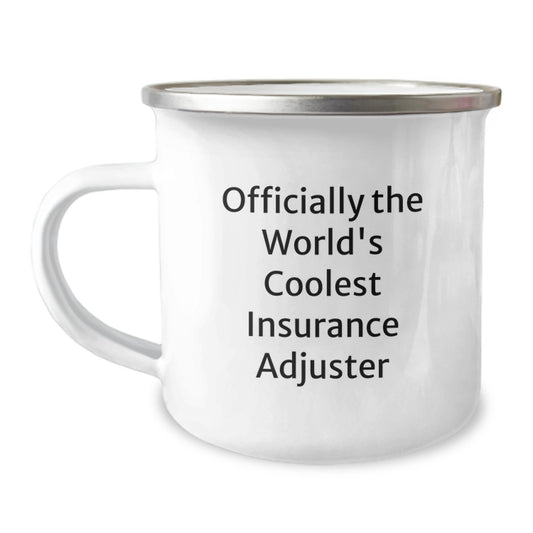 Funny Insurance Adjuster Gifts, Unique Christmas Unique Gifts for Men or Women Insurance Adjusters, Camping Mug Officially The World's Coolest Insurance Adjuster - Image 1