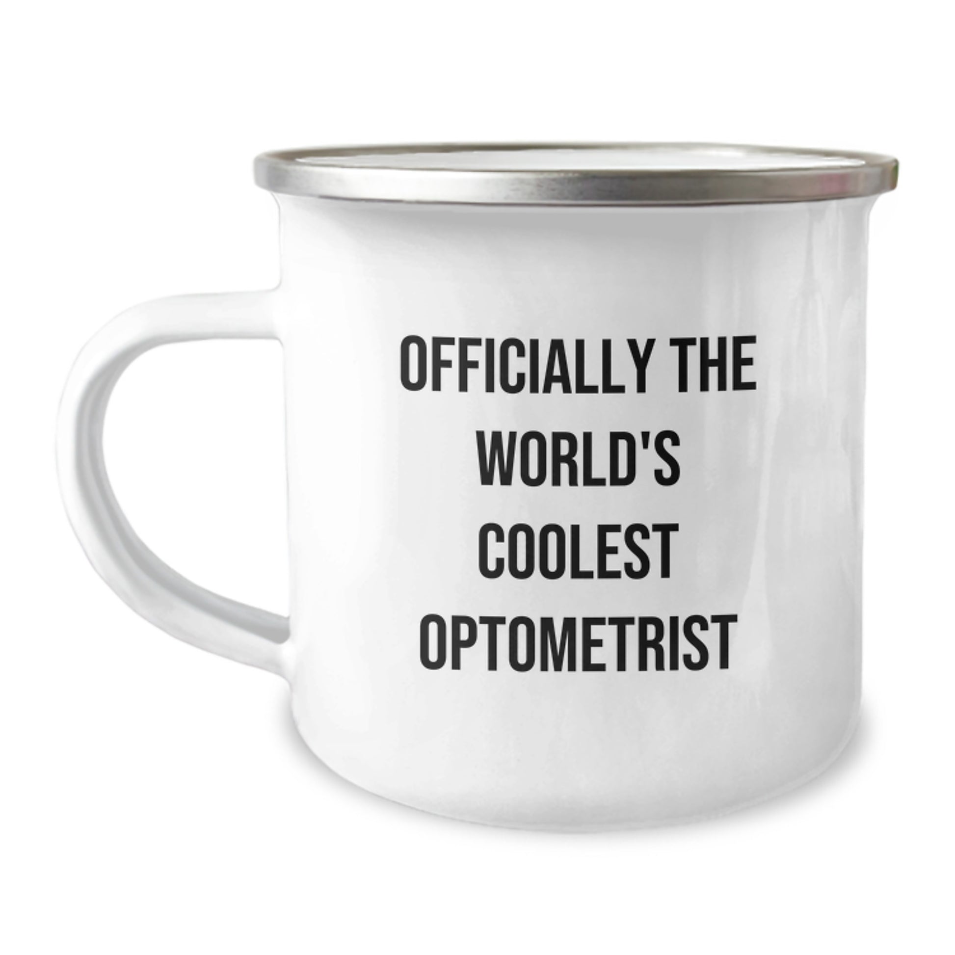 Funny Gifts from Friends for Optometrist Graduation - 'Officially The World's Coolest Optometrist' Camping Mug, Unique Optometrist Gifts - Image 1