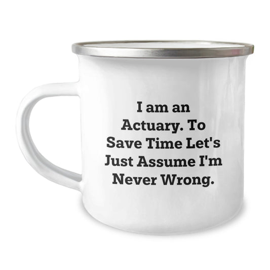 Graduation Unique Gifts for Actuary Friends - Funny Actuary Camping Mug, Gifts from Friends, Gifts for Actuary Men - Image 1