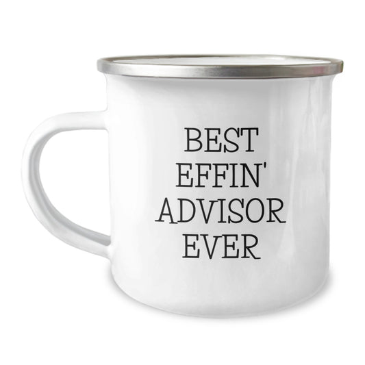Funny Advisor Gifts for Men - Best Effin' Advisor Ever Camping Mug, Unique Graduation Gifts from Friends - Image 1