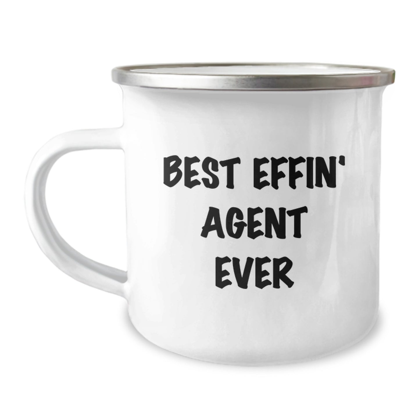 Funny Agent Gifts - Best Effin' Agent Ever Camping Mug for Birthday, Unique Gifts from Friends to Family, Agent Appreciation - Image 1