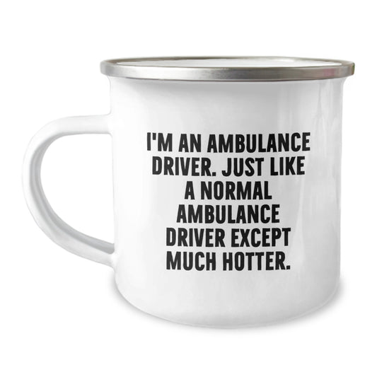 Funny Ambulance Driver Gifts for Men on Valentine's Unique Camping Mugs from Friends - Ambulance Driver Mug - Image 1