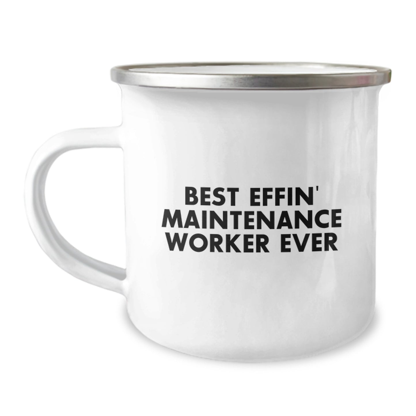 Funny Maintenance Worker Christmas Unique Gifts from Men to Their Coworkers - Best Effin' Maintenance Worker Ever Camping Mug - Image 1