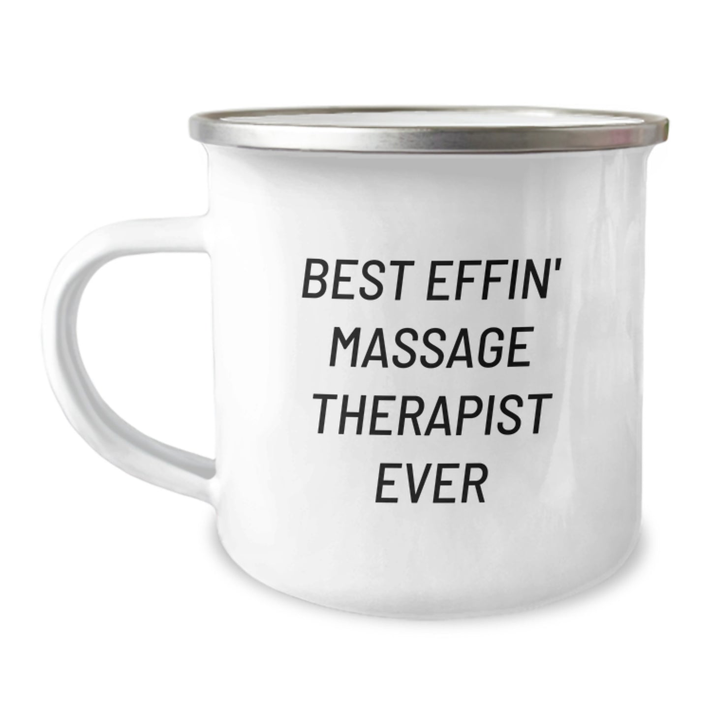 Funny Massage Therapist Gifts for Men - Best Effin' Massage Therapist Ever Camping Mug for Graduation Unique Gifts from Friends to Massage Therapist - Image 1