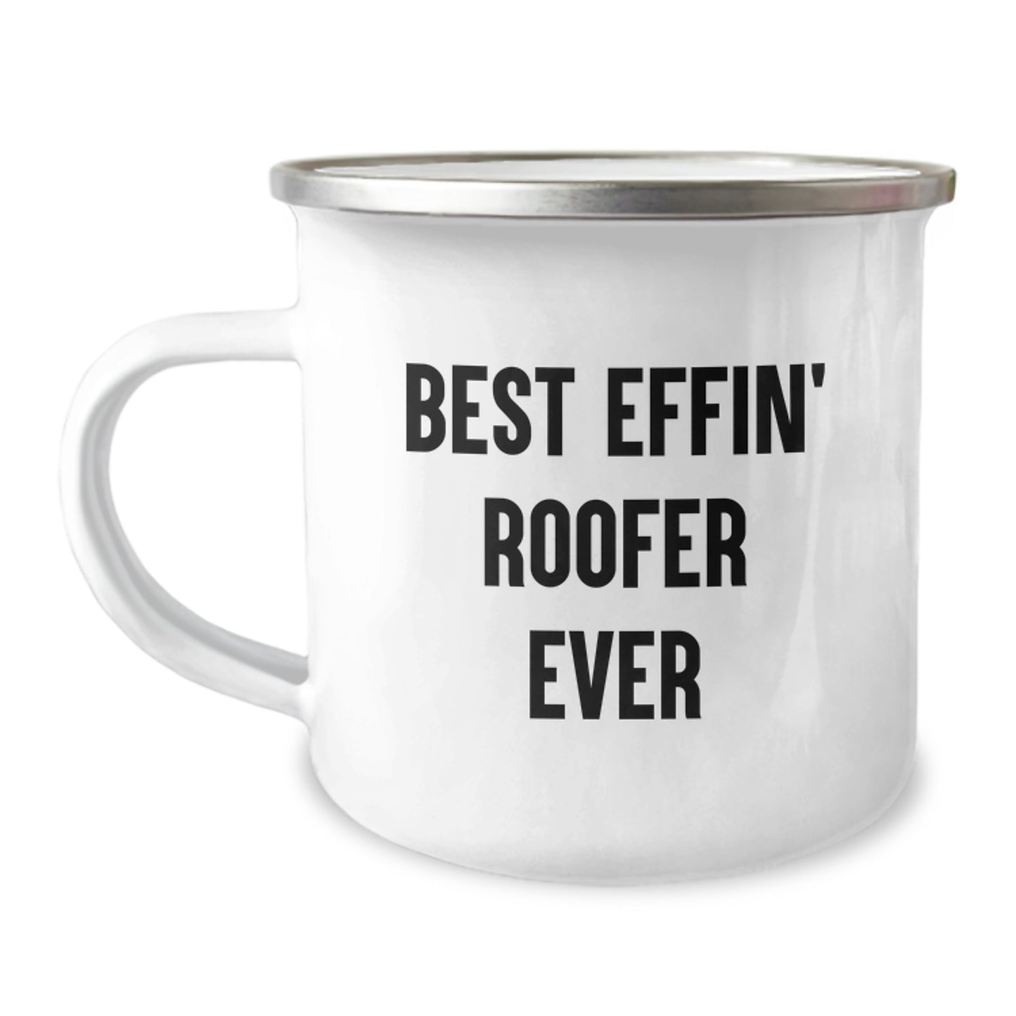 Funny Roofer Gifts for Men from Friends, Best Effin' Roofer Ever Inspirational Camping Mug, Graduation Unique Gifts - Image 1