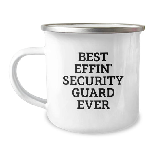 Funny Security Guard Gifts from Friends for Security Guards, Best Effin' Security Guard Ever Camping Mug, Unique Graduation Gifts for Security Guards - Image 1