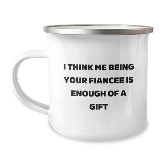 Funny Fiancee Camping Mug Gifts from Men or Women for Fiancee on Father's Day Unique - Image 1