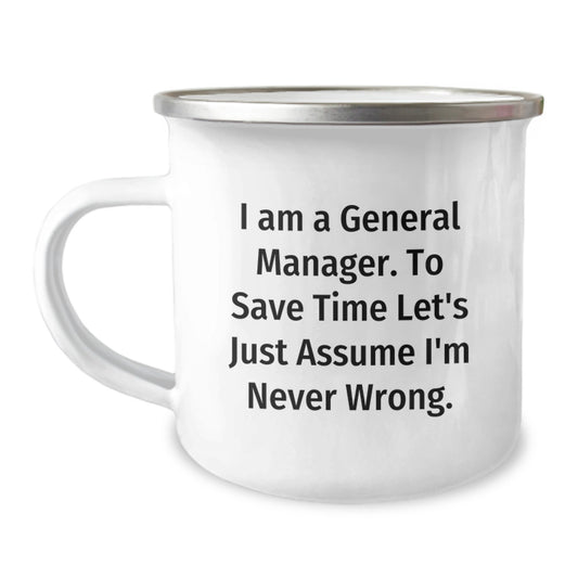 Funny General Manager Camping Mug Gifts for Men from Family on Christmas Morning - Image 1