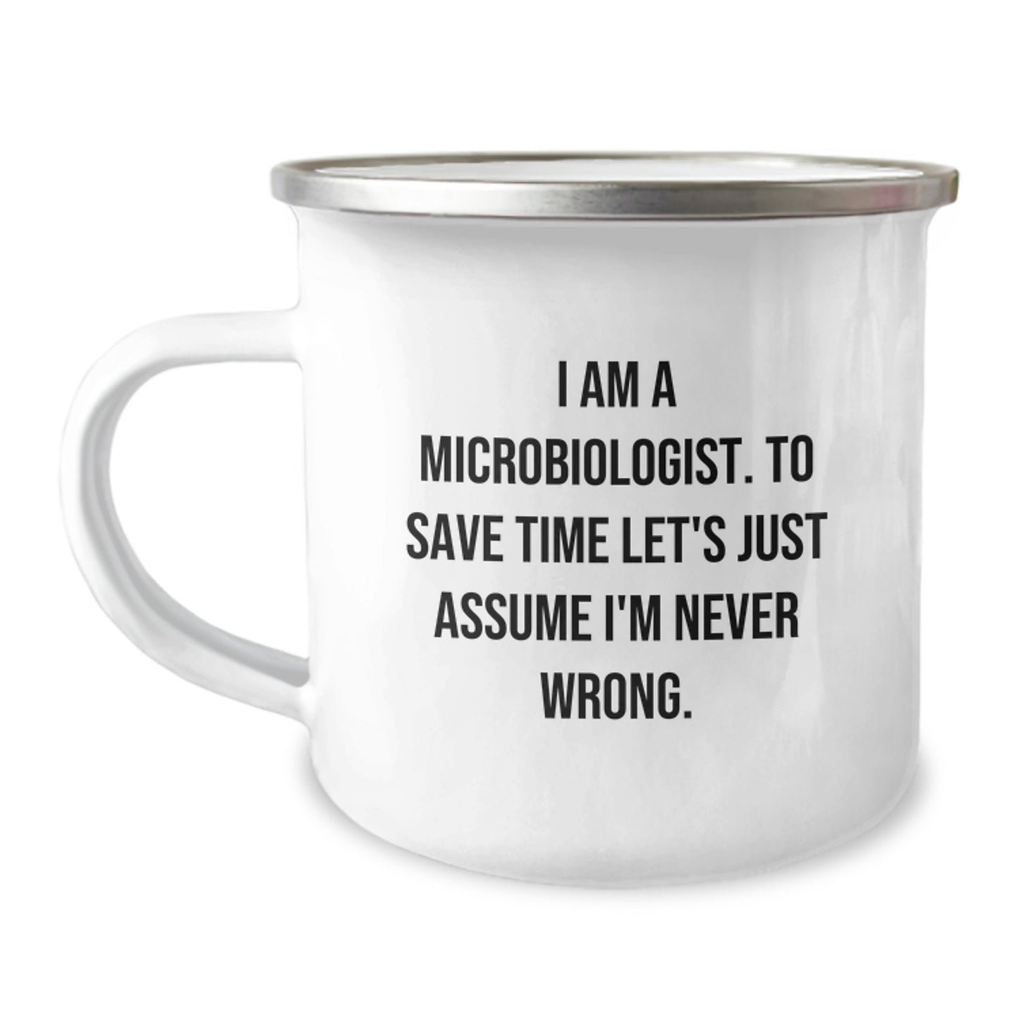 Funny Microbiologist Gifts from Friends, Unique Graduation Gifts for Microbiologist Men, Camping Mug - Image 1