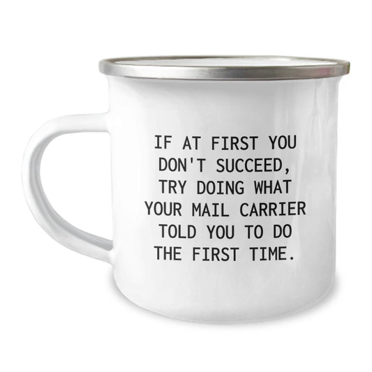 Funny Mail Carrier Gifts for Valentine's, Camping Mug for Men Friends Family - Image 1
