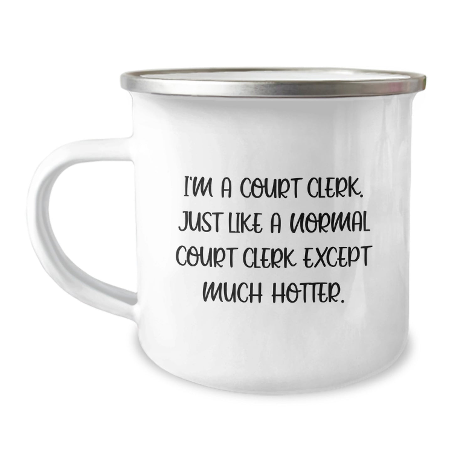 Funny Court Clerk Gifts from Friends for Coworkers - Court Clerk Camping Mug - Christmas Unique Gifts for Court Clerks - Image 1