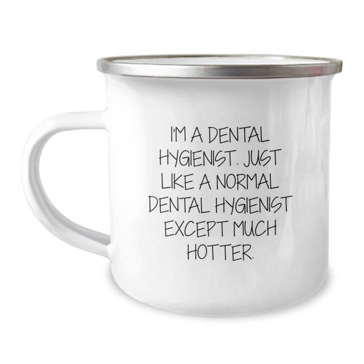 Funny Dental Hygienist Gifts for Friends, Camping Mug with Hotter Than Average Quote, Birthday Unique Ideas from Coworkers - Image 1