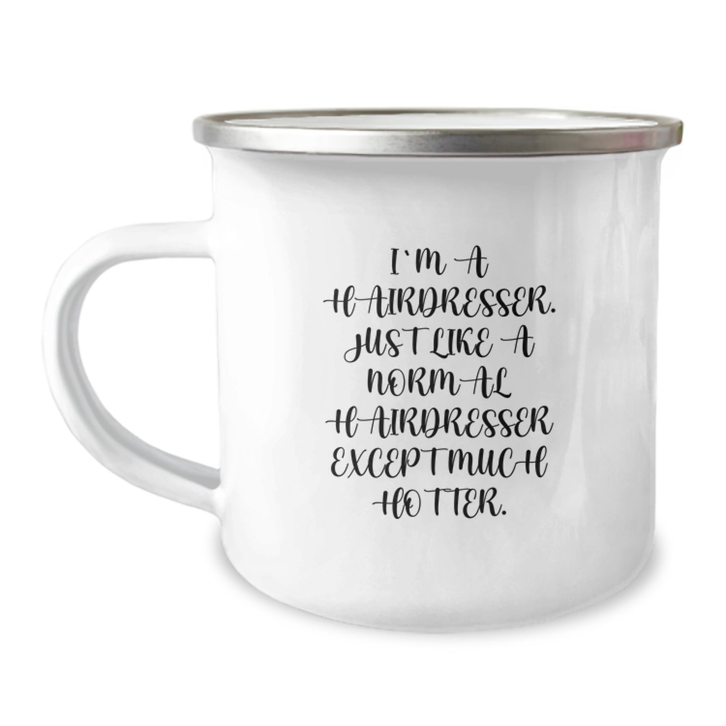 Funny Hairdresser Camping Mug Gifts for Hairdresser - Unique Christmas Memorable Presents from Friends and Family - Image 1