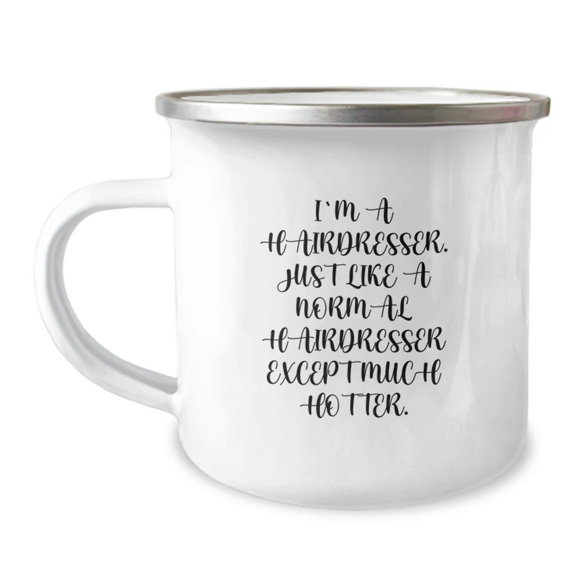 Funny Hairdresser Camping Mug Gifts for Hairdresser - Unique Christmas Memorable Presents from Friends and Family - Image 1