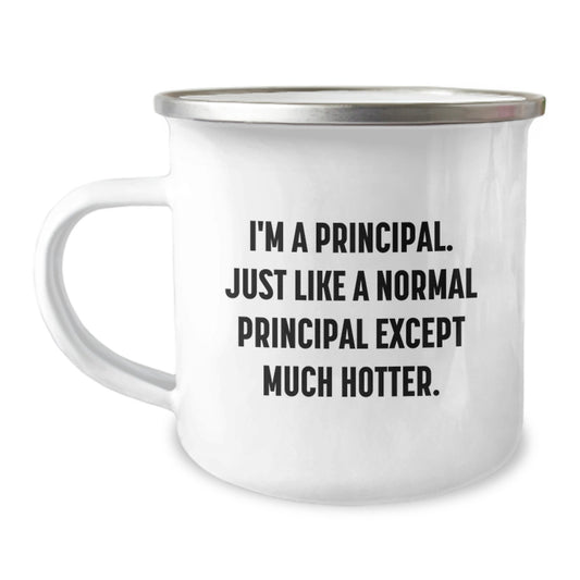 Funny Principal Gifts for Men - Valentine's Unique Gifts from Friends - Principal Camping Mug with I'm A Principal Quote - Image 1