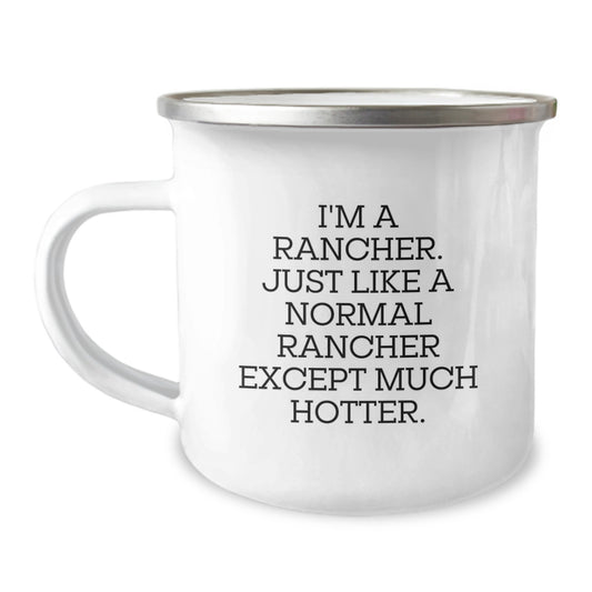 Gifts from Friends to Rancher Funny Camping Mug Birthday Unique Gifts - Image 1