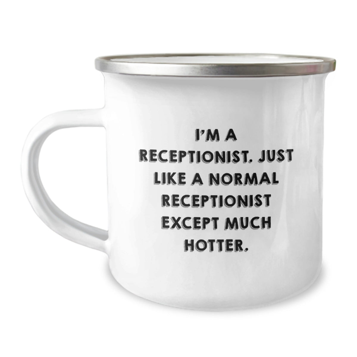 Funny Receptions Birthday Unique Gifts for Receptionist - Gifts from Friends to Coworkers - Camping Mug with I'm A Receptionist Quote - Image 1