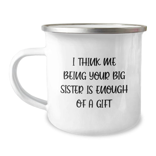 Birthday Gift Camping Mug for Mom Present – Big Sister Keepsake - Image 1