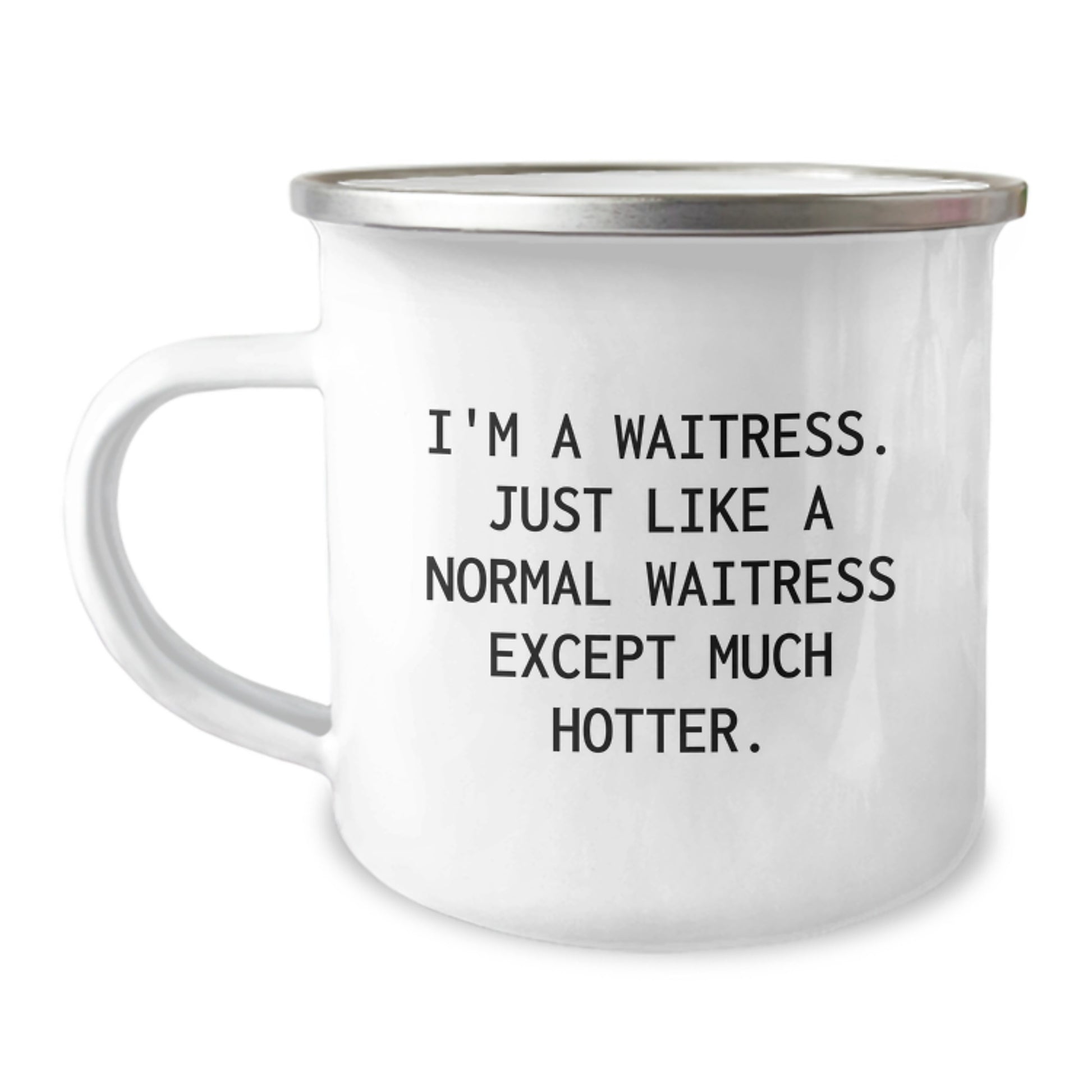 Funny Waitress Camping Mug Gifts for Friends from Men - Birthday Unique Gifts for Waitress Lover - Image 1