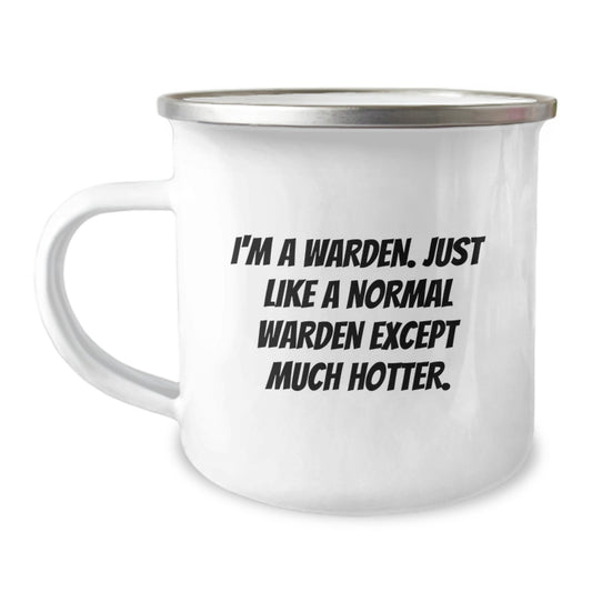 Funny Warden Camping Mug Gifts from Men to Warden Graduation Unique - Image 1
