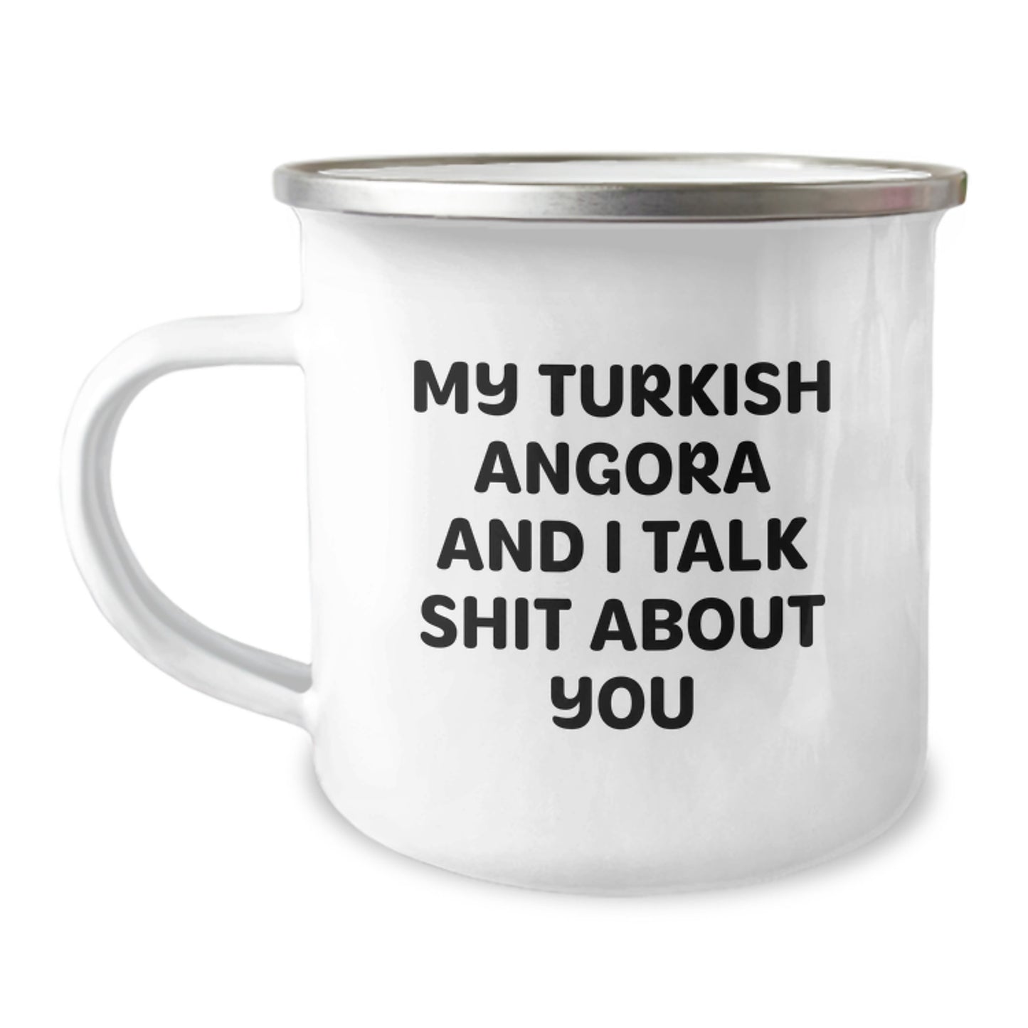 Funny Turkish Angora Cat Gifts for Men Women Friends Family - Gifts from Friends to Turkish Angora Cat Lovers - Camping Mug for Graduation Unique Gifts - Image 1
