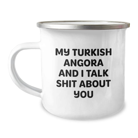 Funny Turkish Angora Cat Gifts for Men Women Friends Family - Gifts from Friends to Turkish Angora Cat Lovers - Camping Mug for Graduation Unique Gifts - Image 1