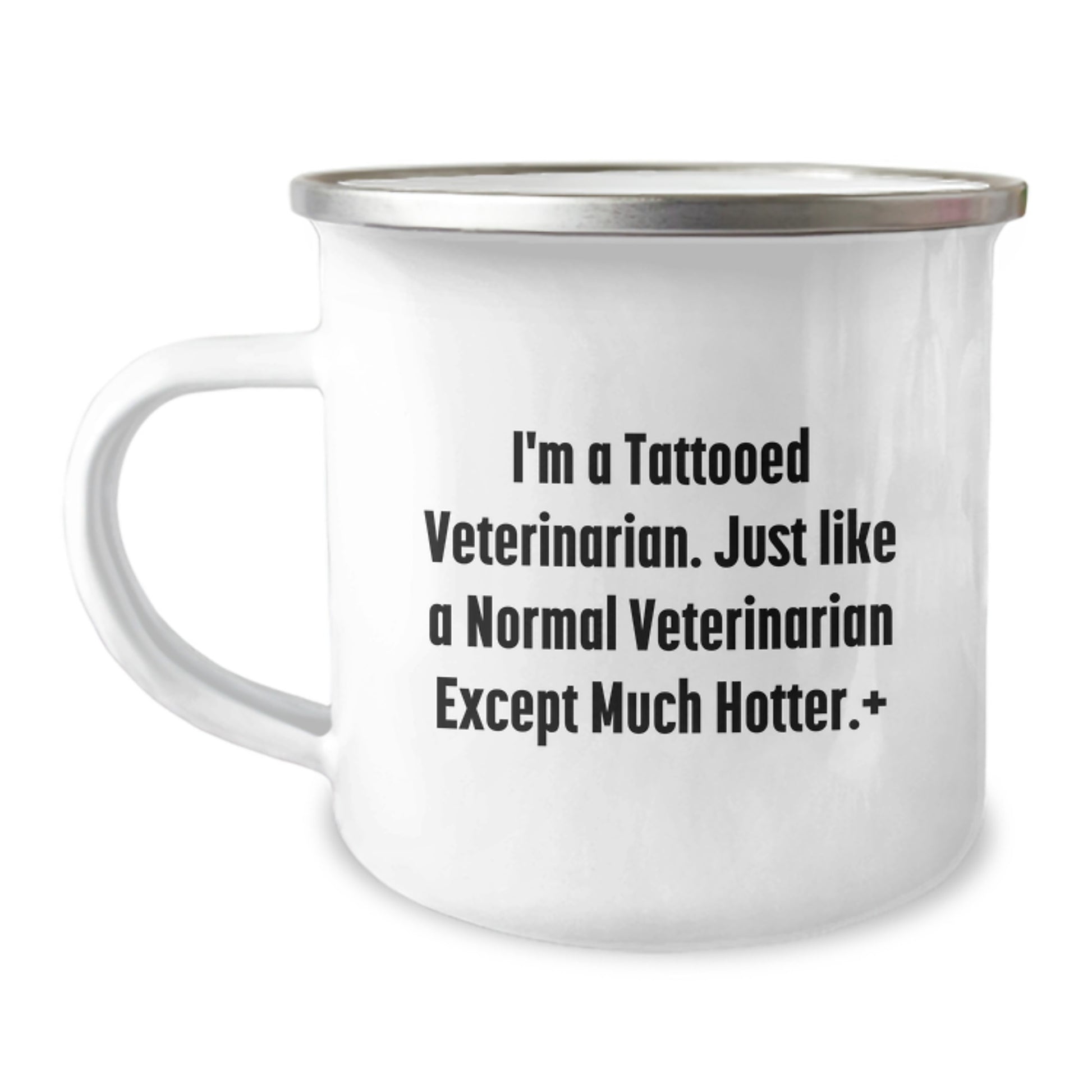 Funny Gifts from Friends for Veterinarian Men, Camping Mug for Graduation Unique Gifts, 'I'm A Tattooed Veterinarian...' - Image 1