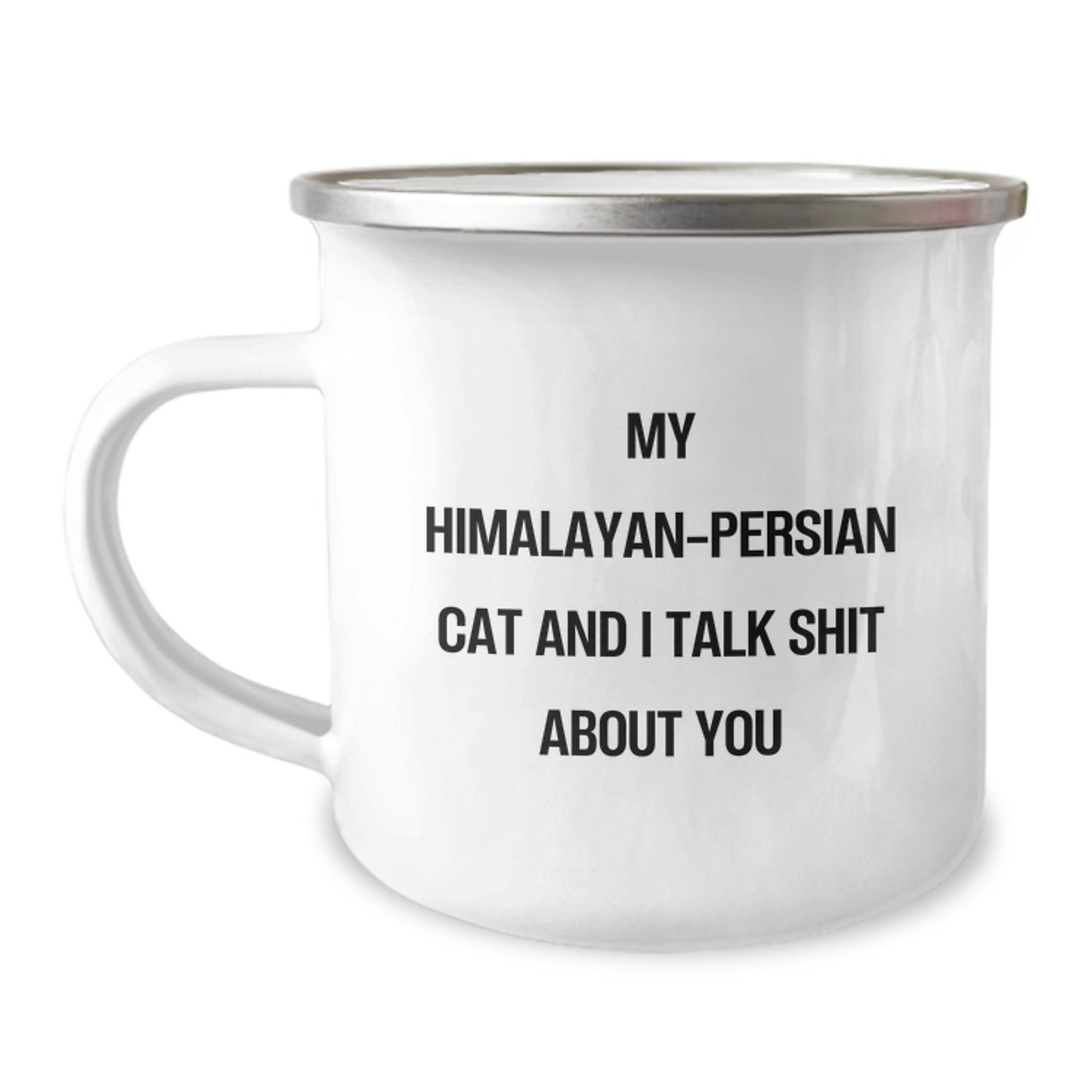 Funny Himalayan-Persian Cat Gifts for Men, Women Friends on Valentine's - Camping Mug - Image 1