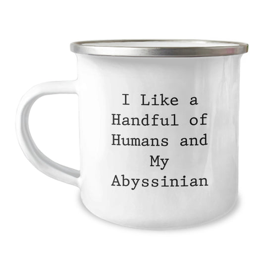 Funny Abyssinian Cat Camping Mug for Friends and Family - Gifts from Men - Unique Christmas Unique Gifts for Abyssinian Cat Lovers - Image 1