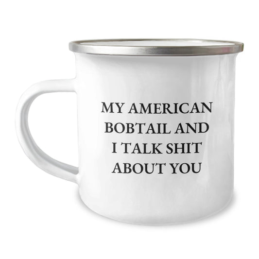 Gifts from Men to American Bobtail Cat Lovers, Funny Quote Mug for Dad's Father's Day Unique Gifts - Image 1