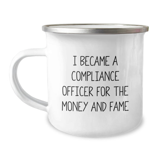 Compliance Officer Camping Mug Funny Gifts from Friends for Birthday Unique - Image 1