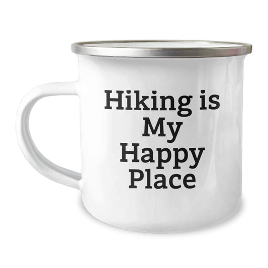 Birthday Gift for Her Hiking Mug Present Hiking Is My Happy Place - Image 1