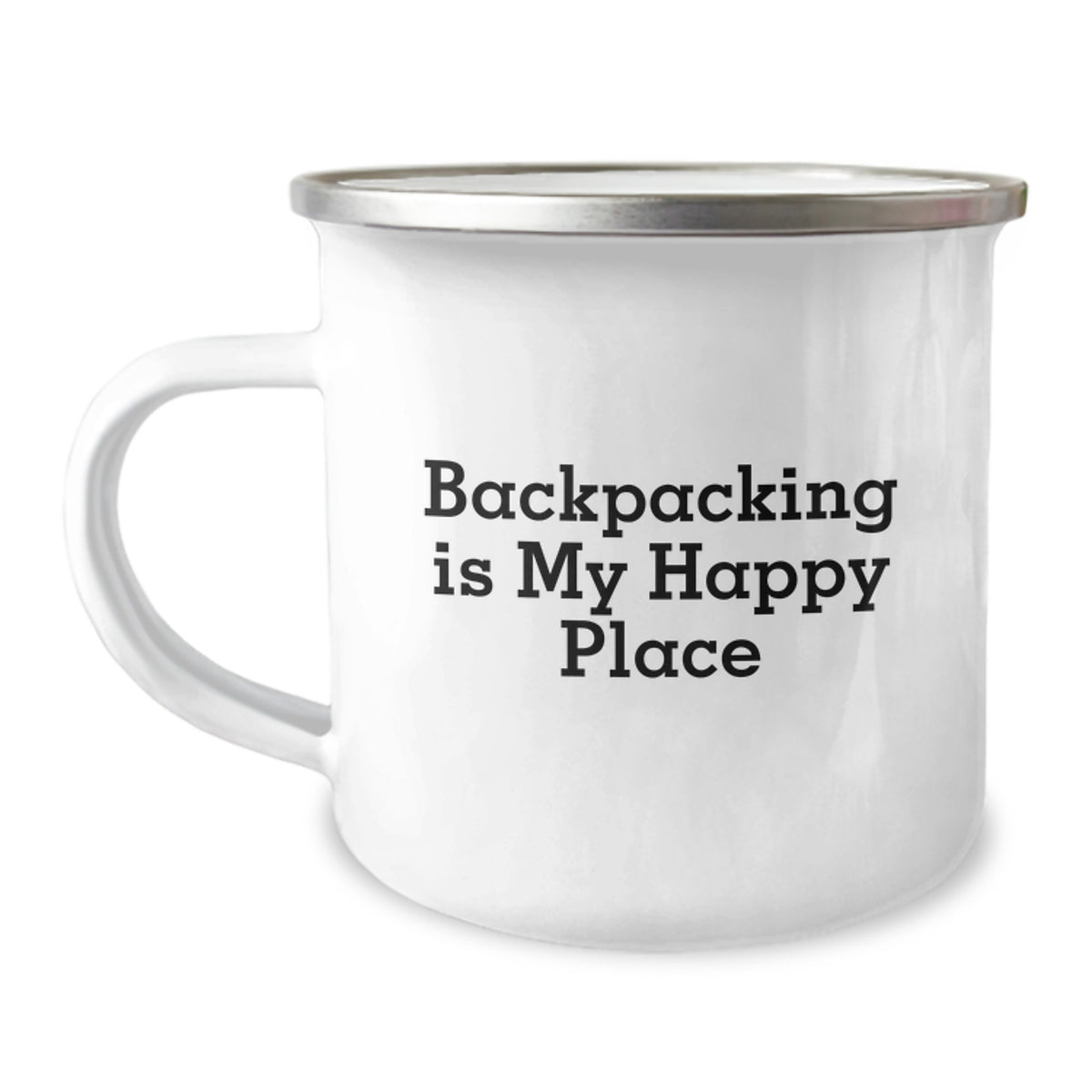 Funny Backpacking Gifts from Friends for Backpacking Lovers - Camping Mug with Backpacking Is My Happy Place Quote, Great Graduation Unique Gifts for Men - Image 1